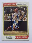 Larry Bowa Signed 1974 Topps Phillies Autograph