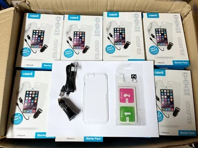 Lote de trabajo funda + cubierta de pantalla + cable de carga + adaptador de coche x 50 para iPhone 6 6S Foto 1 de 4