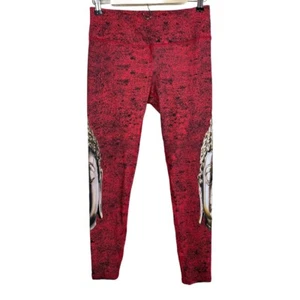 NOLI Leggings Buddha Bust Red Black Size L - Picture 1 of 6