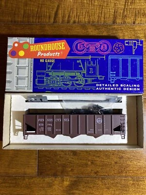 HO SCALE TRAIN. 3-BAY HOPPER KIT. 1488 PENNSYLVANIA. ROUNDHOUSE. Made In USA - Image 1 of 4
