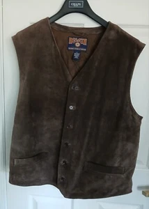 Duluth Trading Herren große Lederweste mit Knopfleiste Outdoor Cowboy Bauernhof - Bild 1 von 10