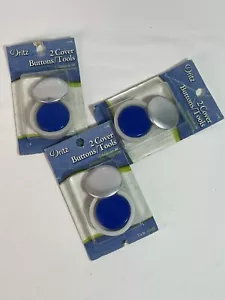 Cover Button Kit, Size 1 1/2". 2 buttons, mold & pusher, Dritz, Shipping from US - Picture 1 of 4