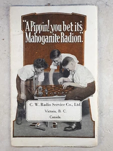 MAHOGANITE RADION 1920s CW Radio Service Brochure Pamphlet Victoria BC Canada - Foto 1 di 6