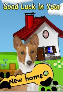 Basenji Dog New Home Moving Card PID24 A5 Personalised Card - Picture 1 of 1