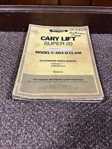 Original Pettibone C204D Carry Lift Super 20 Forklift Parts Maintenance Manual - Picture 1 of 4