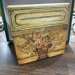 Bob's Boxes nesting box Folk Heart with lid “Handpicked” 6” Cube Lang - Picture 1 of 4