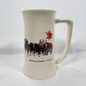 Vintage Budweiser Champion Clydesdales Bierstein 22oz Made in USA Busch Gardens - Bild 1 von 9