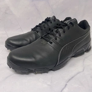 Puma IGNITE PROADAPT Leather Golf Shoes Spikes Black Mens Sz 11 M - Picture 1 of 10