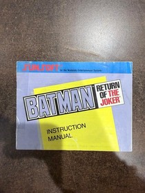Batman return of the Joker Nintendo NES Manual