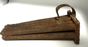 Antique Tin 8 Hole Taper Candle Mold Primitive Metal Rustic Farmhouse Country - Picture 1 of 9