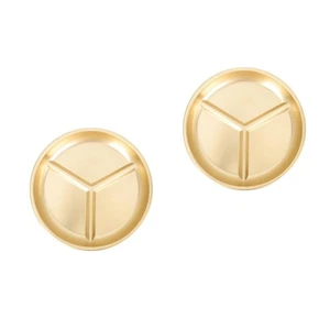 2pcs Divided Plate Compartment Dinner Tray Diet Control Dishes Portion Control - Picture 1 of 12