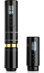 NUOVA penna rotativa per macchina tatuaggi Nazzor wireless PMU (nero/oro) - Foto 1 di 6