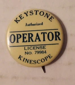 Keystone Authorized Kinescope Operator 1.5 inch pin - Picture 1 of 2
