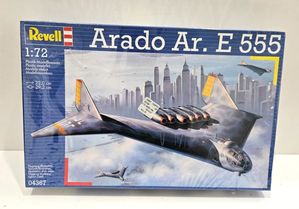 1/72 REVELL ARADO AR. E 555 #04367 NEW SEALED GERMAN PROTOTYPE JET MODEL KIT - Image 1 of 1