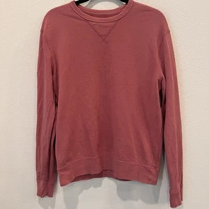 Sudadera J Crew Para Hombre Talla M Rosa Teñida en Prenda Cuello Redondo Muesca en V 100% Algodón Cómoda - Imagen 1 de 7