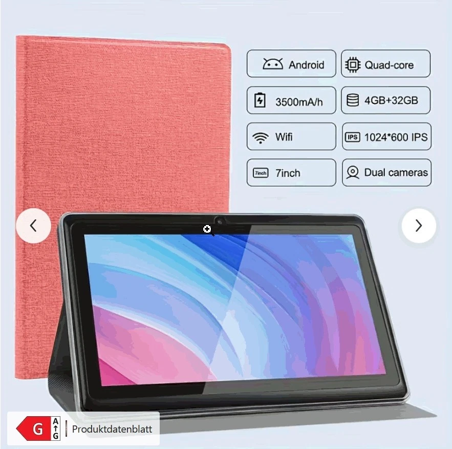 Android Tablet 7 Zoll neu, in ungeöffneter Originalverpackung - Bild 1 von 1