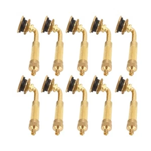 10Pcs Earthmover Tyre Valve Stem Copper Large Bore 60mm-80mm 45º For Large Loade - Picture 1 of 12
