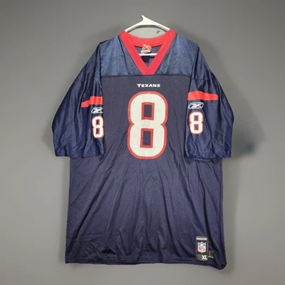 Camiseta para hombre Reebok NFL Matt Schaub #8 Houston Texans XL azul malla vintage Foto 1 de 4