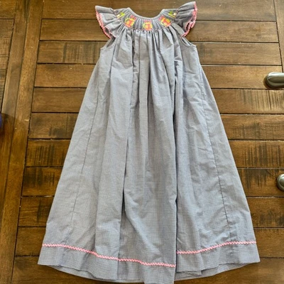 Silly Goose Gingham Smocked Golf Club Dress, 6 - Image 1 of 4