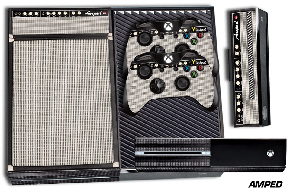 Xbox One 1 Peau Console de Jeu Décalques Plus 2 Manette Stickers Drapé Ampère - Photo 1/1