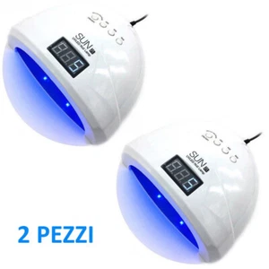 LAMPADA UV LED UNGHIE RICOSTRUZIONE DISPLAY 48W FORNETTO TIMER 2 PEZZI SUN 1S - Foto 1 di 6