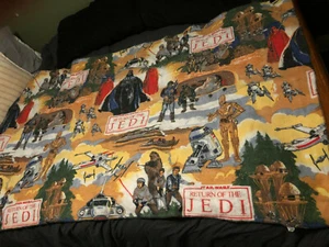 Vintage Star Wars Return Of The Jedi Bed Fleece Throw Blanket 1983 no trim 68x42 - Picture 1 of 6