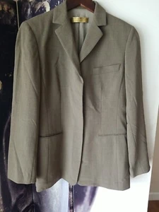 Donna Karan Signature Womens Wool Blend Career Blazer Jacket US 10 Made In Italy - Picture 1 of 10