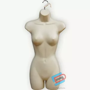 More details for female body form retail display hanging mannequin (sdlfull)- skin