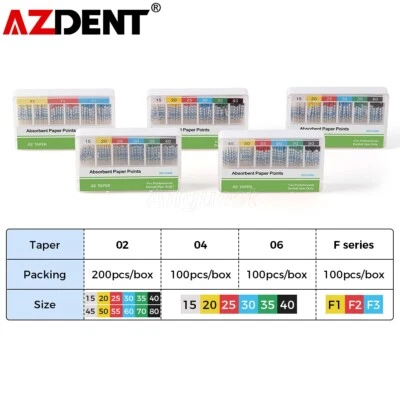 AZDENT puntas de papel canal radicular endodoncia dental con escala - Image 1 of 4