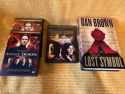 Angels & Demons, The DaVinci Code, The Lost Symbol, DVD, Hardcover,First Edition Foto 1 de 4