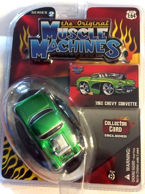 THE ORIGINAL MUSCLE MACHINES 1962 CHEVY CORVETTE 1/64 DIECAST  62 CORVETTE  - - Image 1 of 4