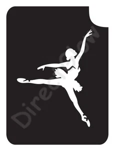 Plantilla de tatuaje de maquillaje brillante arte corporal Dancer 1022 2,75"" x 3,75"" - paquete de 5 - Imagen 1 de 1