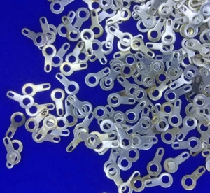 50 pcs Silvered Ring Crimp M3 ID: 3mm 1/8" OD: 6mm 1/8" Wire Soldering Connector - Picture 1 of 7