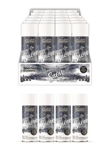 4x 200ML FAKE SNOW SPRAY CHRISTMAS DECORATION ARTIFICIAL XMAS TREE SPRAY ON SNOW - Picture 1 of 1