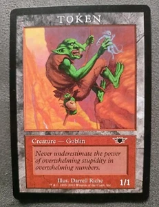 MTG 1 Magic Karte Creature Goblin Player Rewards Token Legionen - Bild 1 von 3