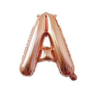 16" Rose Gold Foil Balloons Wedding Birthday Party Decoration Alphabet Fits A