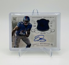 2014 National Treasures Odell Beckham Jr. Rookie Jersey Auto  /49 RPA #MS-OBJ RC