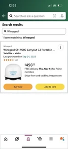 Winegard GM 9000 Carryout Portable Satellite White - Picture 1 of 1