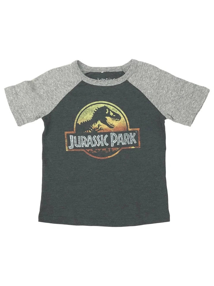 Camiseta gris de dinosaurio de manga corta Jumping Beans Jurassic Park para niños pequeños Foto 1 de 1