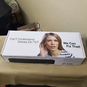 ZVOX AccuVoice AV155 Speech Boosting TV Speaker Sound Bar w/ Remote CIB NEW - Picture 1 of 11