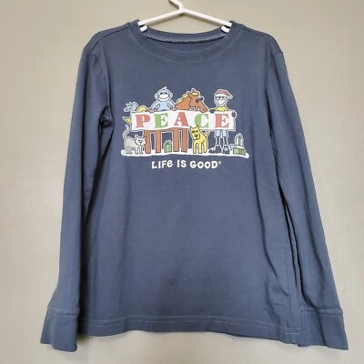 Camisa Life Is Good Unisex Niños Pequeña Azul Trituradora Manga Larga Algodón Navidad Foto 1 de 4