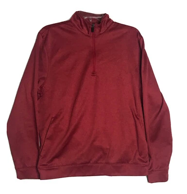 Grand Slam Sweatshirt Mens Small Red 1/4 Zip Performance Mock Neck Pockets Golf - Image 1 of 4