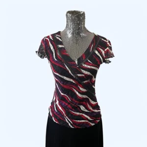 Vintage Y2K Goth Petite Abstract Lace Top Women Small Grunge Edgy Punk Witchy - Picture 1 of 5