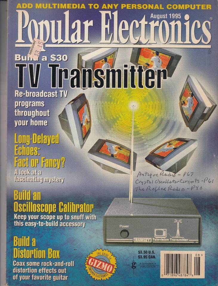Popular Electronics Magazine August 1995 - Crystal Oscillator Circuits P. 61. - Image 1 of 1