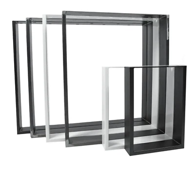 2x Tischkufen Tischgestell Tischbeine Tischkufen Tischuntergestell schwarz Stahl - Bild 1 von 4