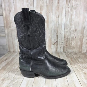 Ariat Cowboy Western Boots Leather Round Toe Black Mens Size 9D - Picture 1 of 8