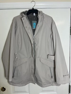 NEW Free Country Men’s Winter Jacket Size 3XL Beige Dune Fleece Lined w/ Hood - Image 1 of 4