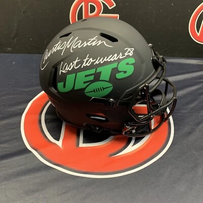 Curtis Martin Inscribed Jets Signed Authentic Eclipse Helmet Autographed PSA - Image 1 of 4