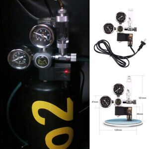 Dual Gauge CO2 Pressure Regulator Bubble Counter Solenoid Valve Aquarium System