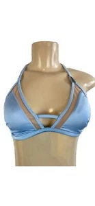 PINK VICTORIA’S SECRET Blue SWIM WIRE FREE BRA Sz Medium RH05 - Picture 1 of 6